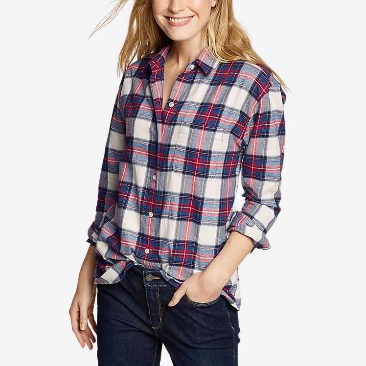 Stine's Favorite Flannel Boyfriend Shirt - Pattern | Eddie Bauer, LLC
