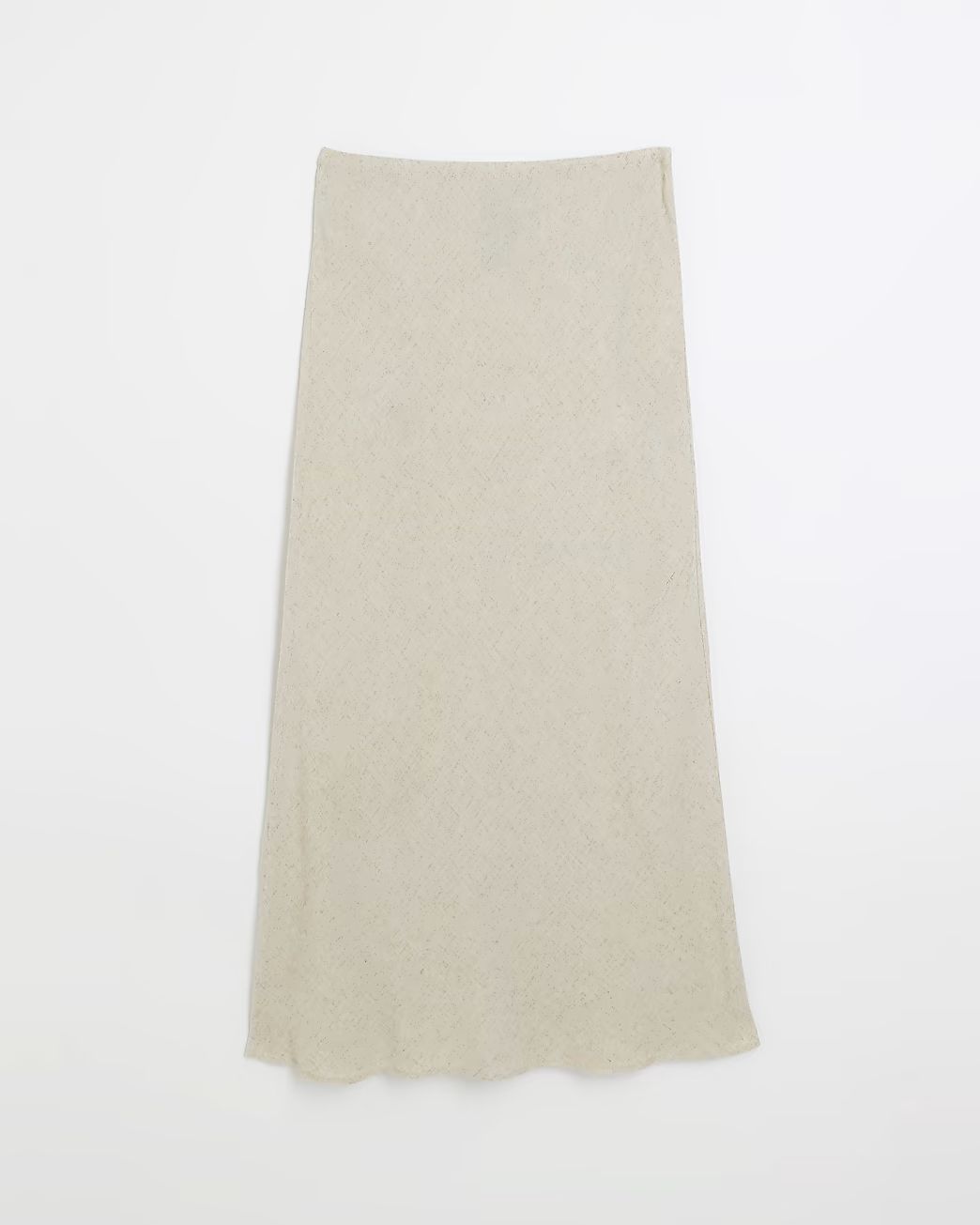 Beige midi skirt with linen | River Island (UK & IE)