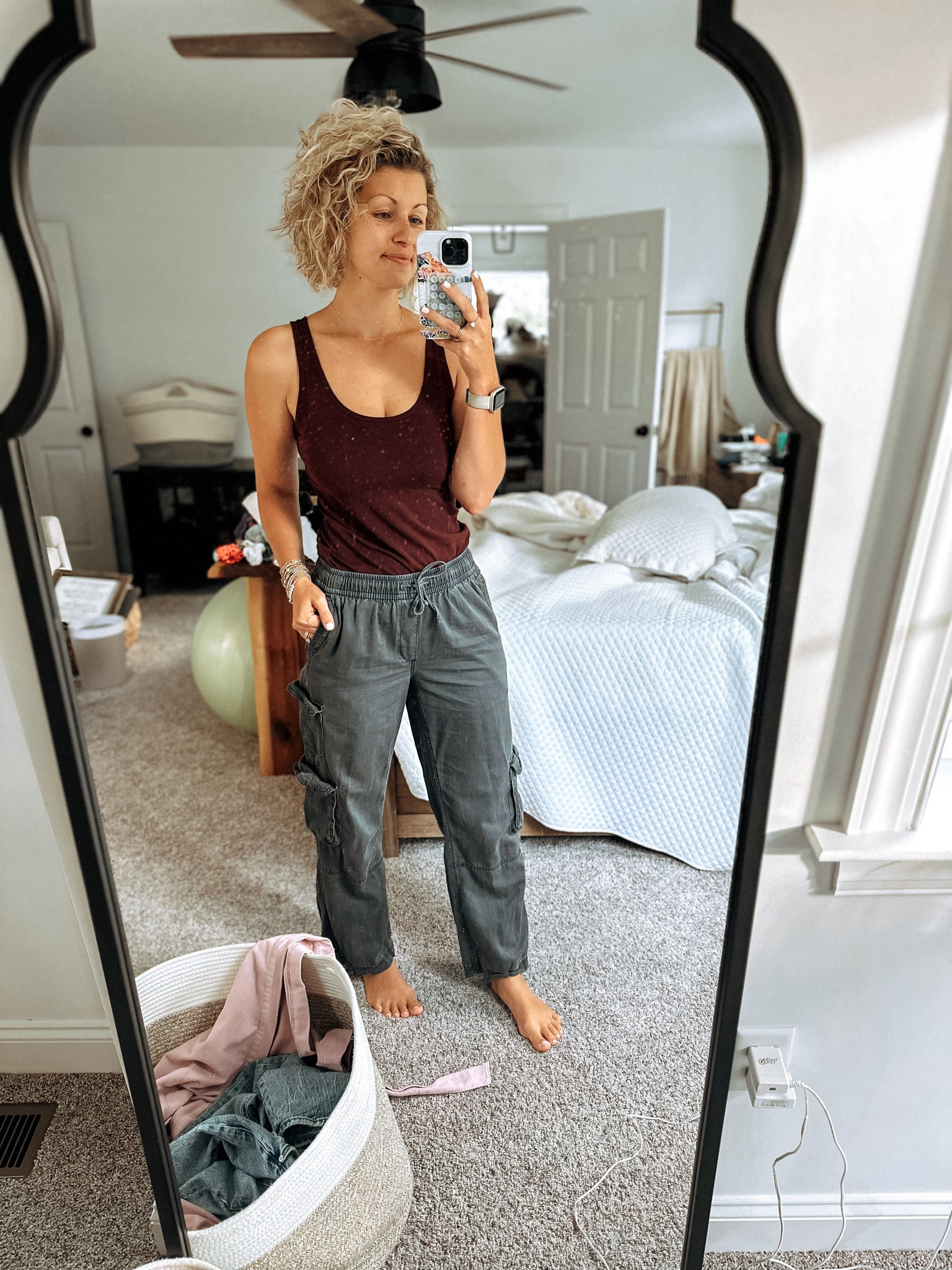 Fall basics 💜 love these loose fit cargos - they are so light! 

#LTKFindsUnder50