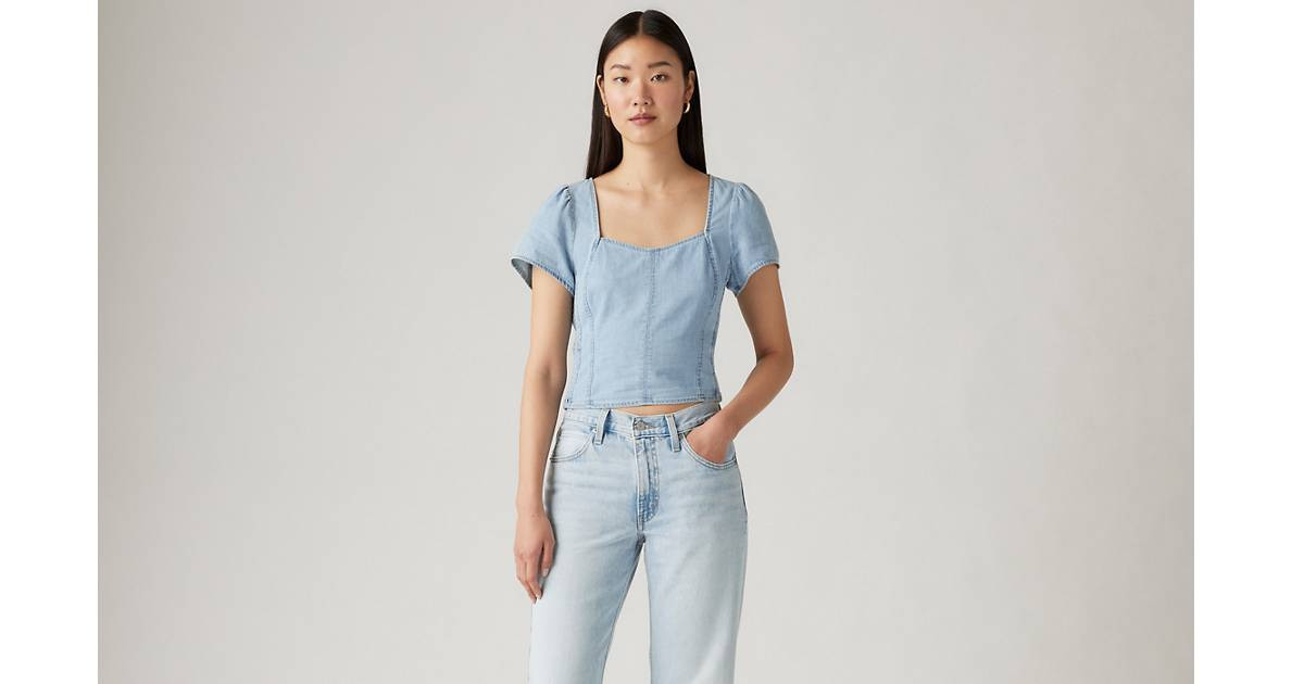 Ophelia Short Sleeve Denim Corset | Levi's US