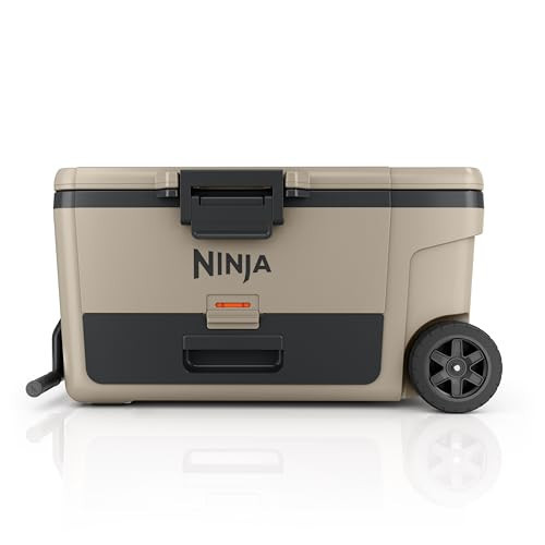 Ninja | Cooler | FrostVault 65QT Cooler with Wheels | Insulated with Temp Dry Storage Drawer | Keeps Ice Cold for Days | for The Beach, Camping, Picnics & More | Birch Beige | FB265CS | Amazon (US)