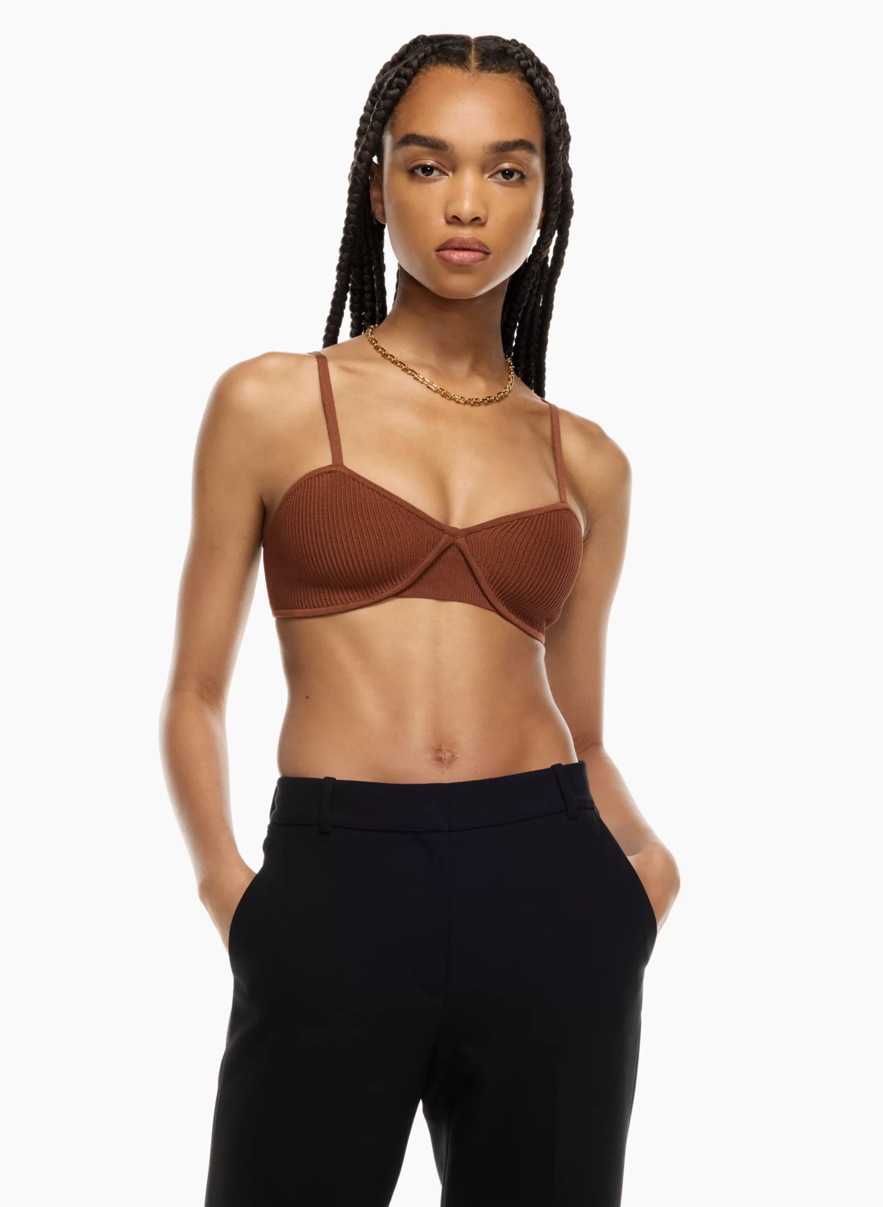 SCULPT KNIT BRA TOP | Aritzia