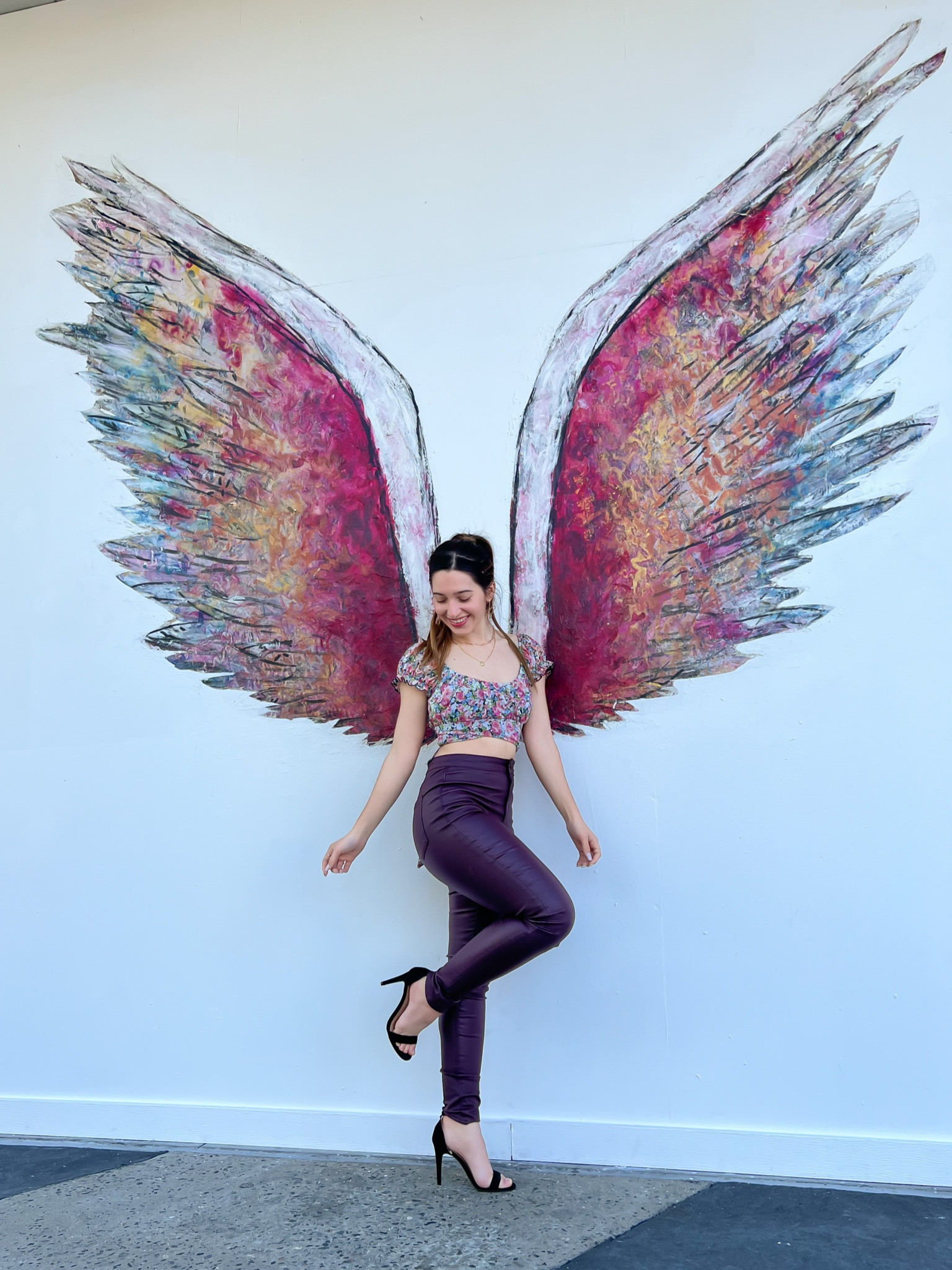 These wings are made to fly, ready for Spring time☀️ linking a similar floral wrap cropped top. Love these maroon faux leather pants and black sandal heels. Xoxo!

Nashville outfit, taylor swift outfit, concert outfit, music festival, country concert, Vacation outfits, easter outfit, easter dress, festival, spring break, swimsuits, travel outfit, Spring style inspo, spring outfits, summer style inspo, summer outfits, espadrilles, spring dresses, white dresses, amazon fashion finds, amazon finds, active wear, loungewear, sneakers, matching set, sandals, heels, fit, travel outfit, airport outfit, travel looks, spring travel, gym outfit, flared leggings, college girl outfits, vacation, preppy, disney outfits, disney parks, casual fashion, outfit guide, spring finds, swimsuits, amazon swim, swimwear, bikinis, one piece for swimsuits, two piece, coverups, summer dress, beach vacation, honeymoon, date night outfit, date night looks, date outfit, dinner date, brunch outfit, brunch date, coffee date, errand run, tropical, beach reads, books to read, booktok, beach wear, resort wear, cruise outfits, booktube, #LTKstyletip #LTKSeasonal #ootdguides #LTKfit #LTKFestival #LTKSummer #LTKSpring #LTKFind #LTKtravel #LTKworkwear #LTKsalealert #LTKshoecrush #LTKitbag #LTKU #LTKFind 