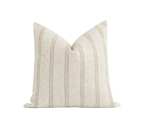 Sandstone Stripe Pillow Cover Farmhouse Pillow Cover Double | Etsy | Etsy (US)