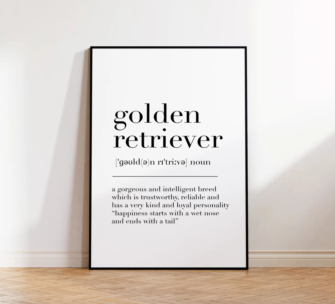 Golden Retriever, Golden Retriever Print, Golden Retriever Poster, Golden Retriever Quote Print, ... | Etsy (US)