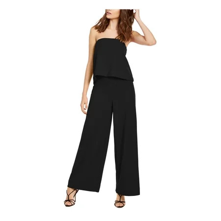 RACHEL RACHEL ROY Womens Black Sleeveless Strapless Jumpsuit Wide Leg XL | Walmart (US)
