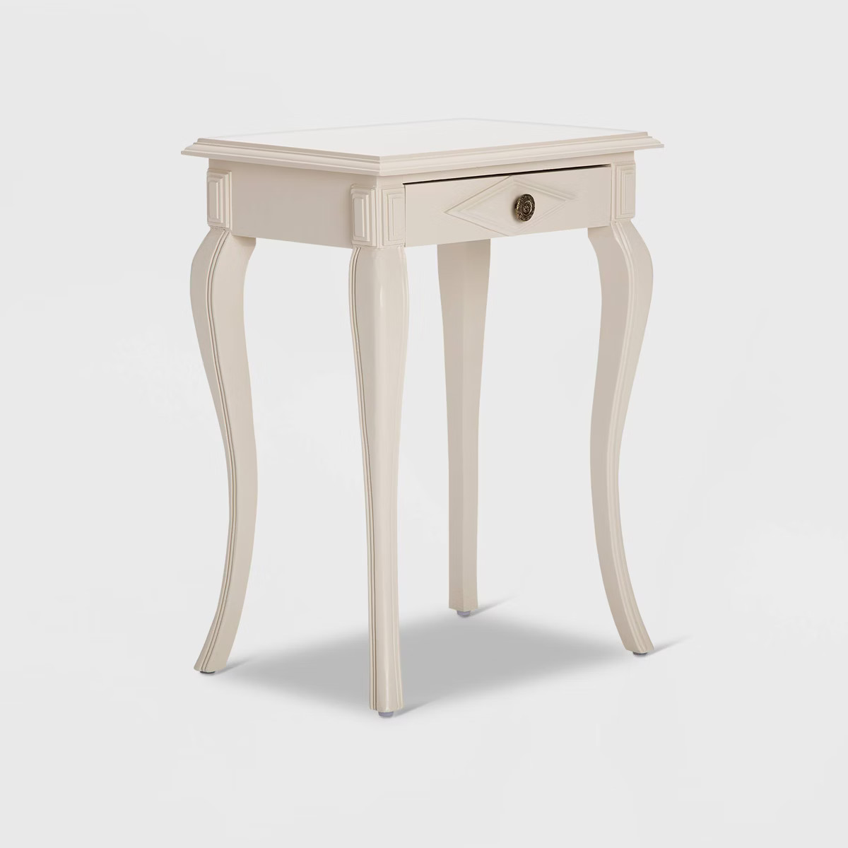 Collins Side Table with Drawer Cream - Finch | Target