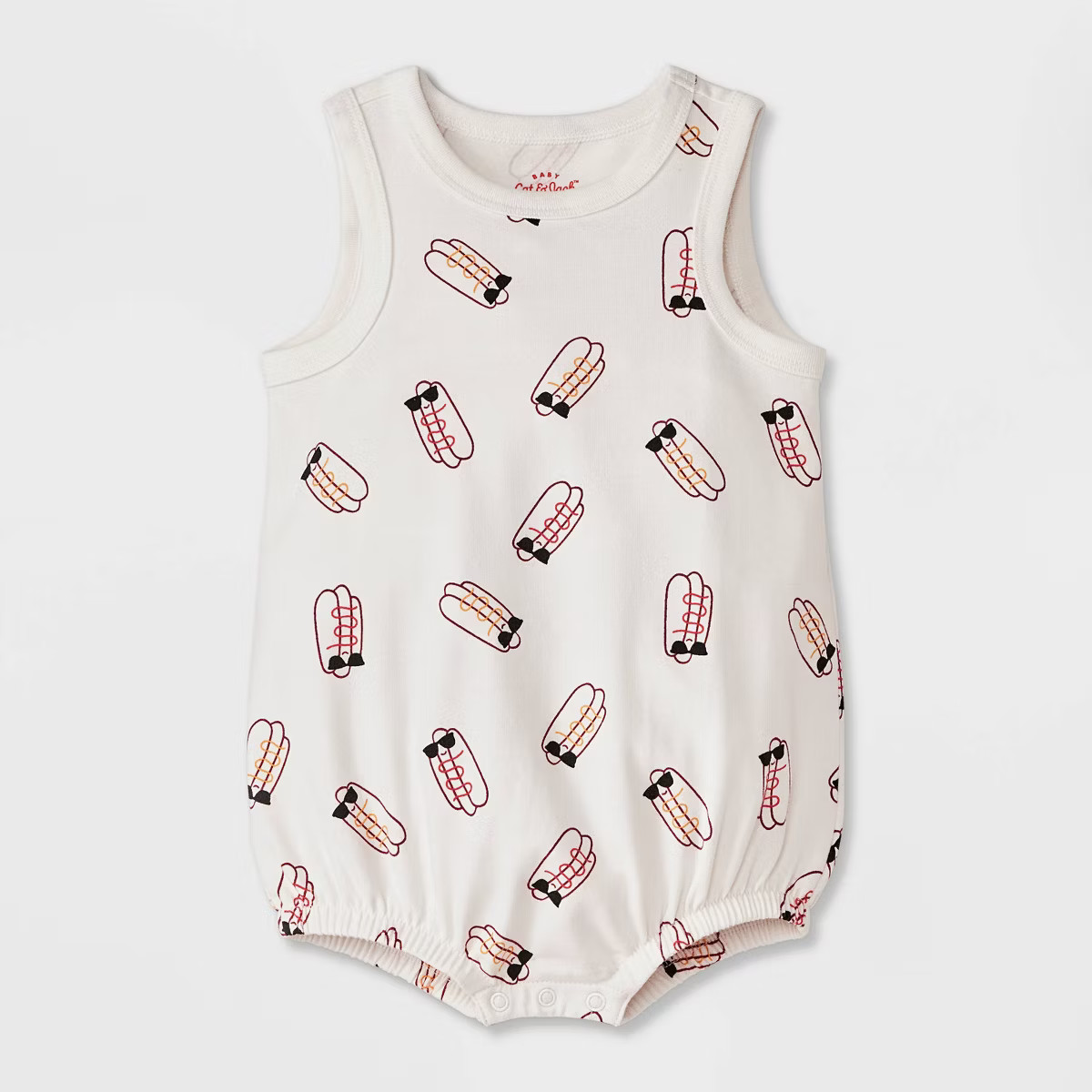 Baby Hotdog Romper - Cat & Jack™ Gray | Target