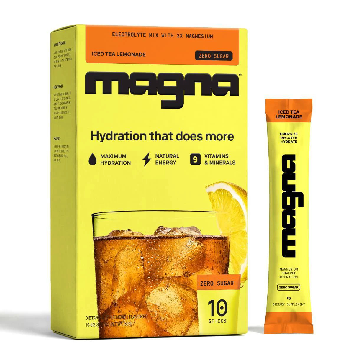 Magna Hydration Electrolyte Mix Stick Pack Dietary Supplement Vegan Powder - Iced Tea Lemonade - ... | Target