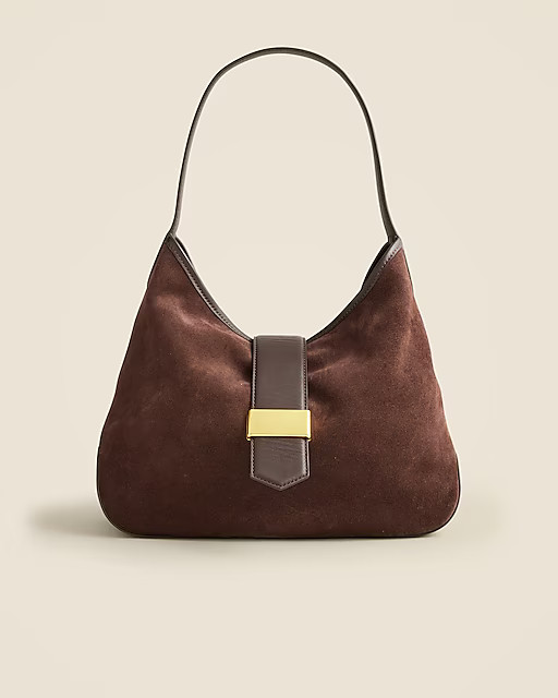 Berkeley suede and leather shoulder bag | J. Crew US