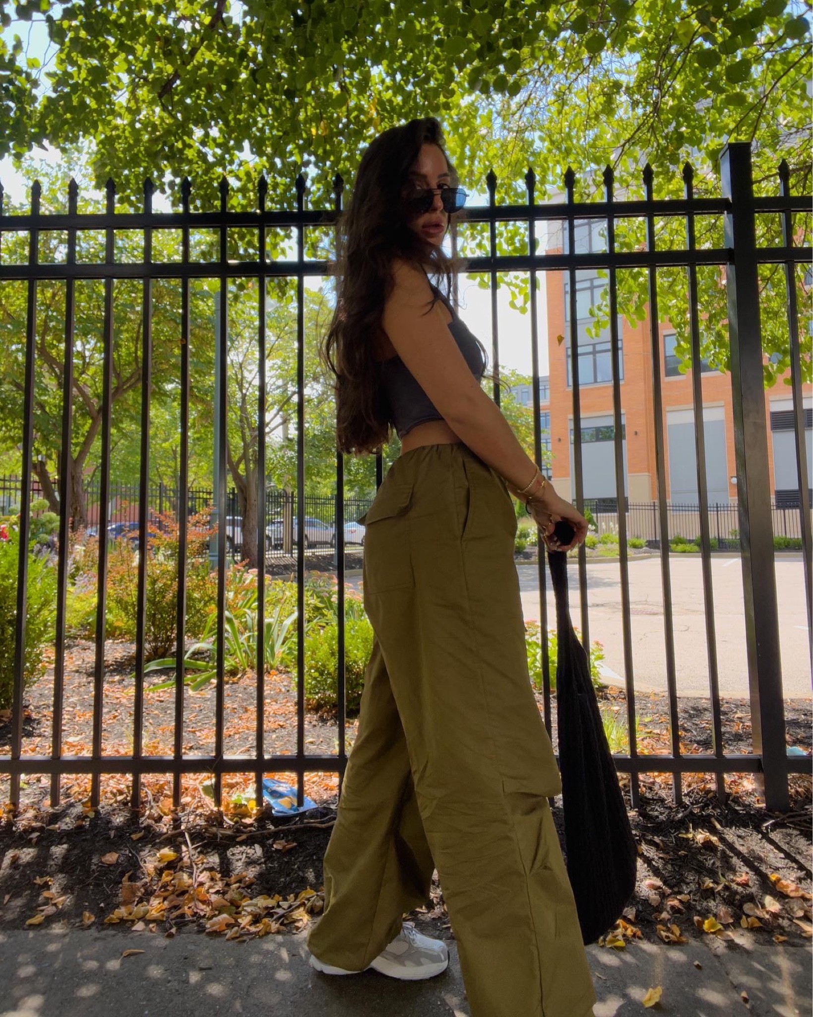 Fall style of the day. Low waist baggy cargo pants with a casual-chic top, adidas astir sneakers, and knit bag. Paired with an aviator variation. 

These are the perfect fall sneakers! I’m wearing them with EVERYTHING right now! 

#LTKshoecrush #LTKstyletip #LTKSeasonal