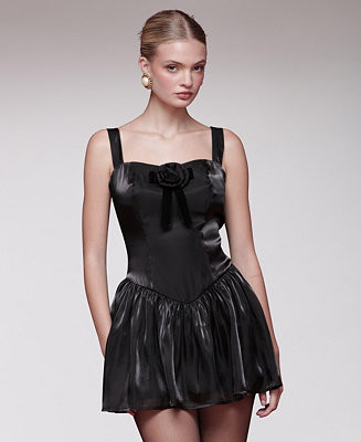 Women's Drop Waist Sleeveless Mini Dress | Macy's