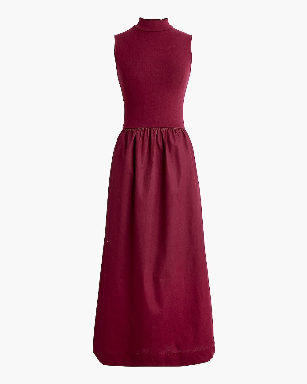 Mockneck knit mixed-media dress | J.Crew Factory