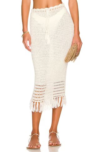MORE TO COME Angelina Midi Skirt in Ivory from Revolve.com | Revolve Clothing (Global)