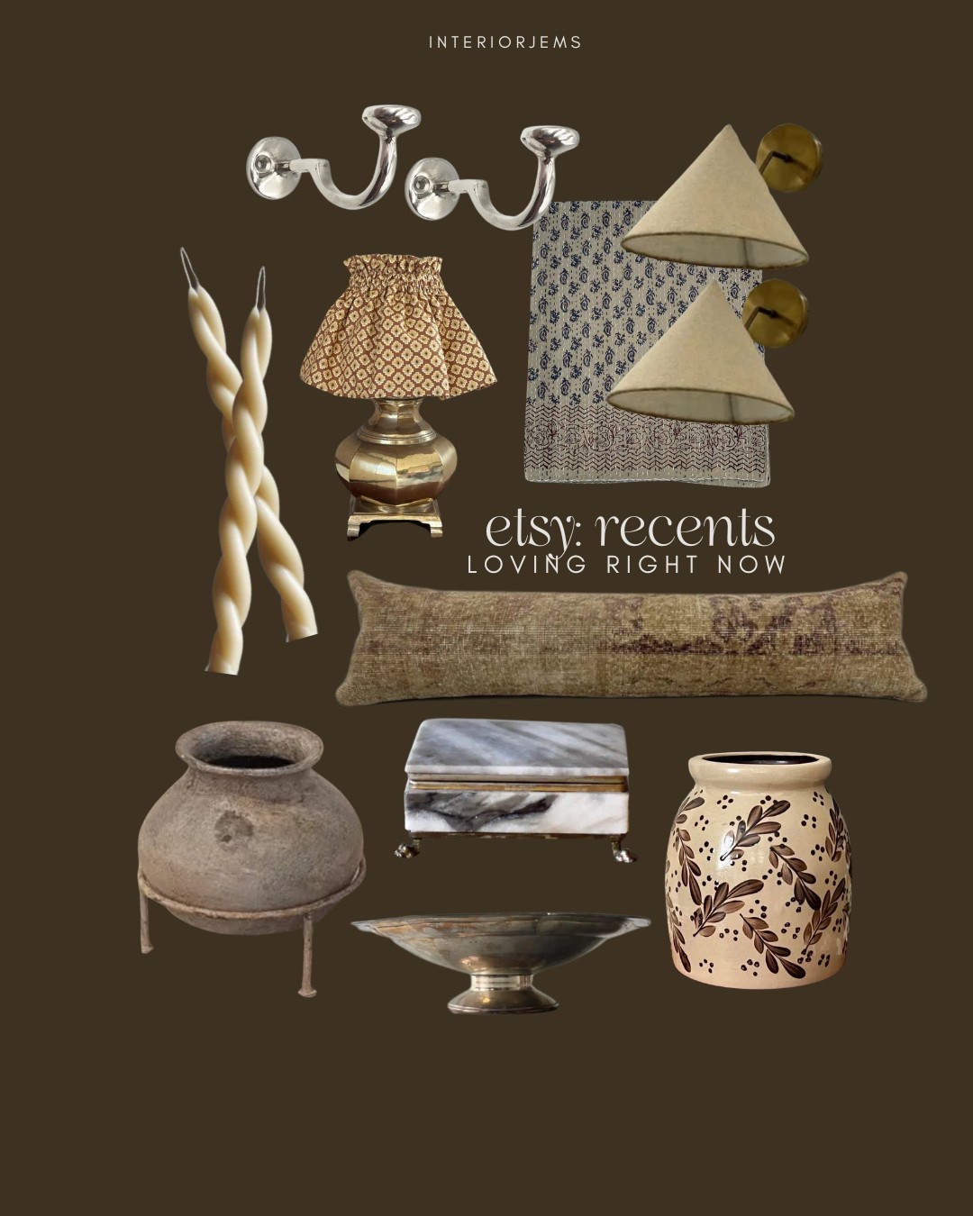 Etsy recent finds vintage and new, wall, sconces, decorative vase, vintage decor, love these beeswax, twisted candles, pleated, lampshade, handmade, lampshade, wall, hooks, bathroom hardware

#LTKSaleAlert #LTKHome #LTKStyleTip