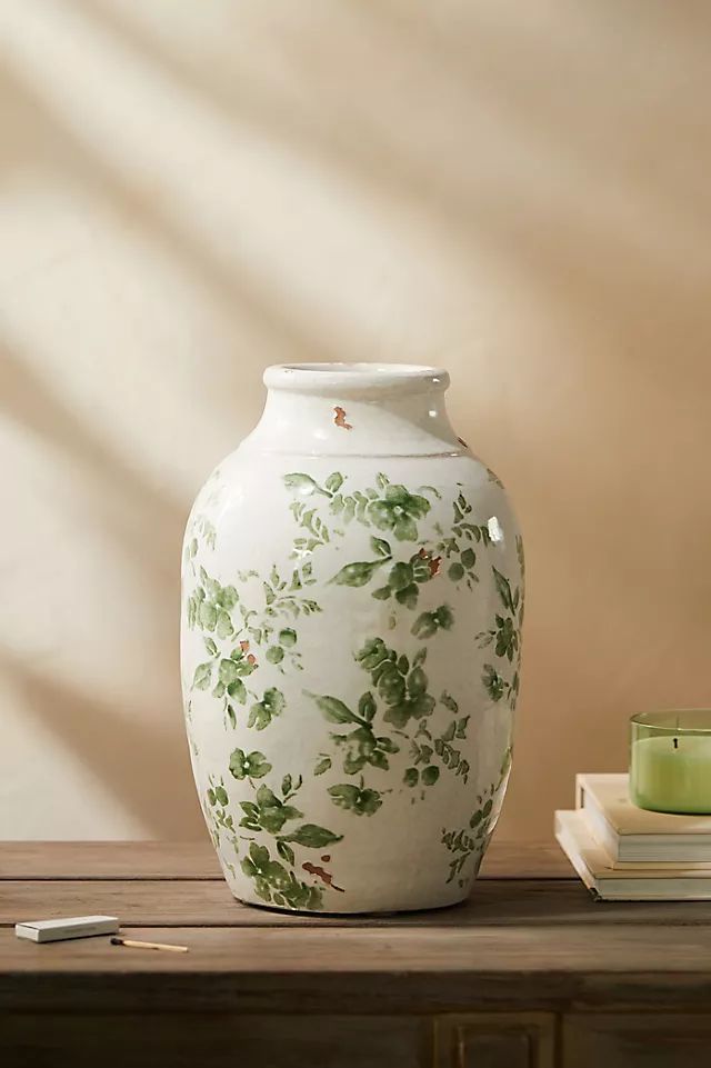 Green Chinoiserie Jar Vase | Anthropologie (US)