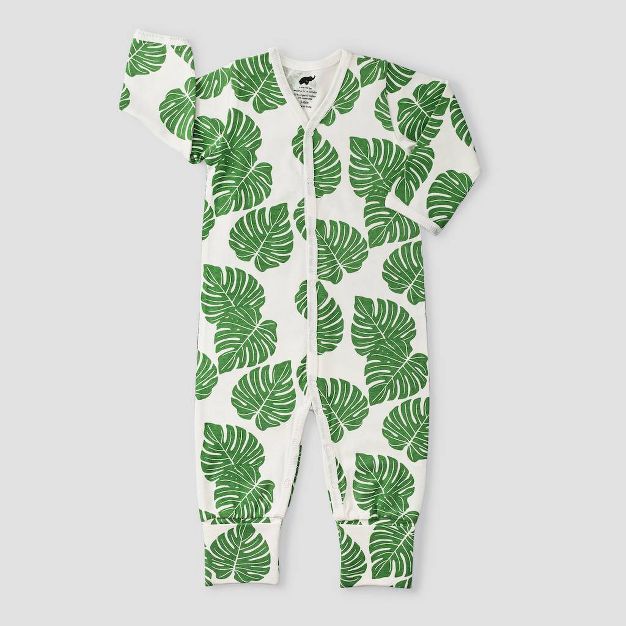 Layette by Monica + Andy Baby Under the Palms Pajama Romper - Green | Target
