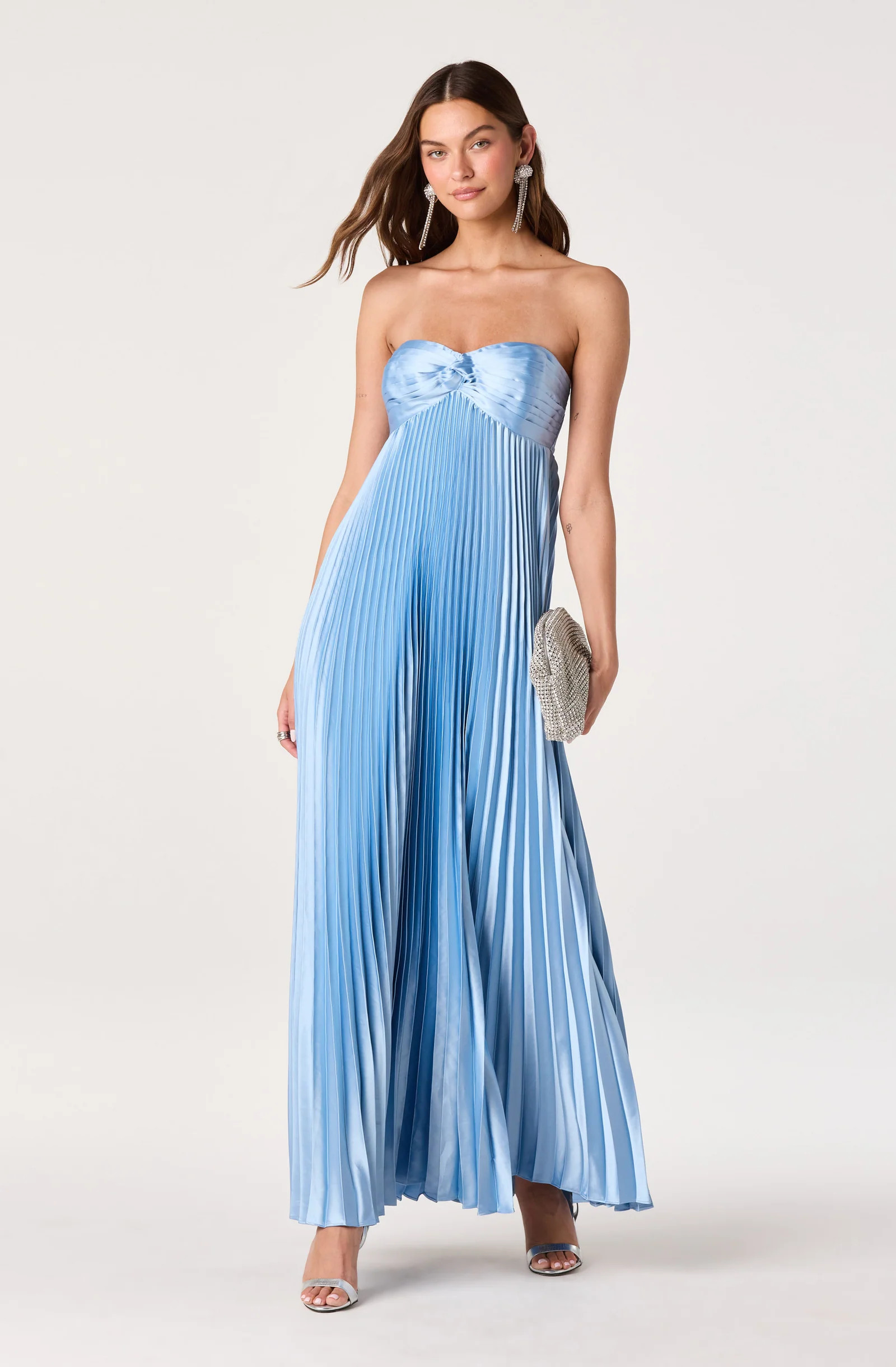 Cyrina Plissé Strapless Maxi Gown | ASTR The Label (US)