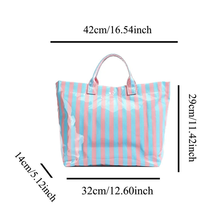 Striped Tote Bag for Women Large Work Totes Plaid Pool Handbag Letter Print Trendy Slouchy Beach ... | Walmart (US)