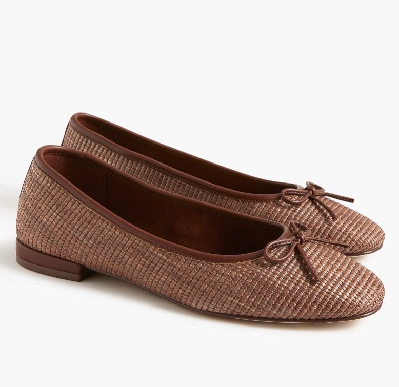 Brown raffia woven ballet flats 

#LTKSeasonal #LTKSaleAlert