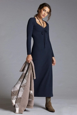 Tie-Front Midi Dress | Anthropologie (US)