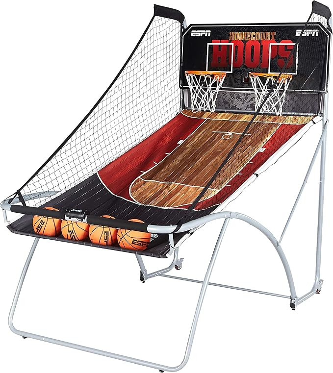 ESPN EZ Fold Indoor Basketball Game for 2 Players with LED Scoring and Arcade Sound Effects (6 Pi... | Amazon (US)