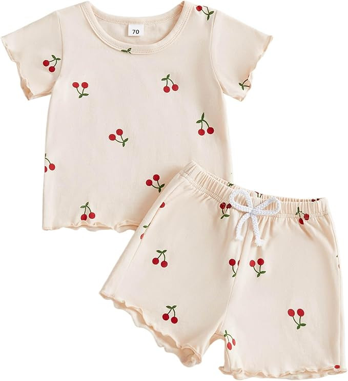 Toddler Baby Girl Summer Clothes Watermelon Print Short Sleeve Top Short Casual Outfit 3 6 12 18 ... | Amazon (US)