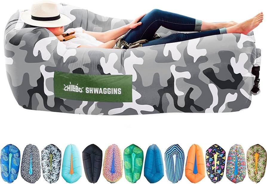 Chillbo Shwaggins Inflatable Couch – Cool Inflatable Chair Easy Setup is Perfect for Hiking Gea... | Amazon (US)