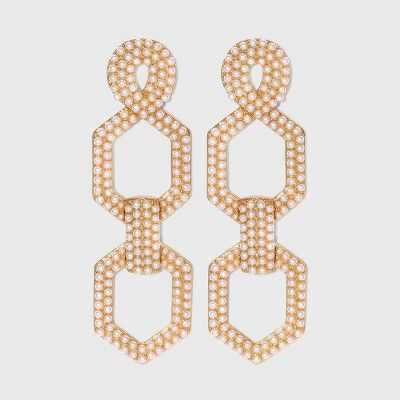 SUGARFIX by BaubleBar Stacked Drop Earrings with Pearls - Pearl | Target