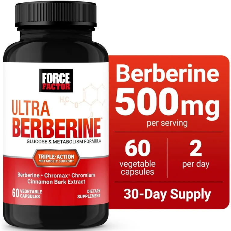 Force Factor Ultra Berberine, 500mg Berberine HCL, Cinnamon & Chromium for Metabolism Support, We... | Walmart (US)