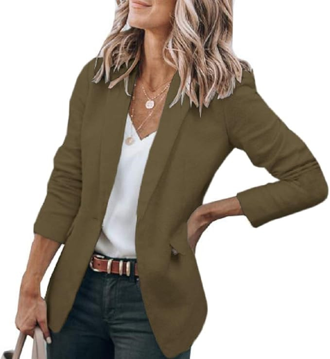 Cicy Bell Womens Casual Blazers Open Front Long Sleeve Work Office Jackets Blazer | Amazon (US)