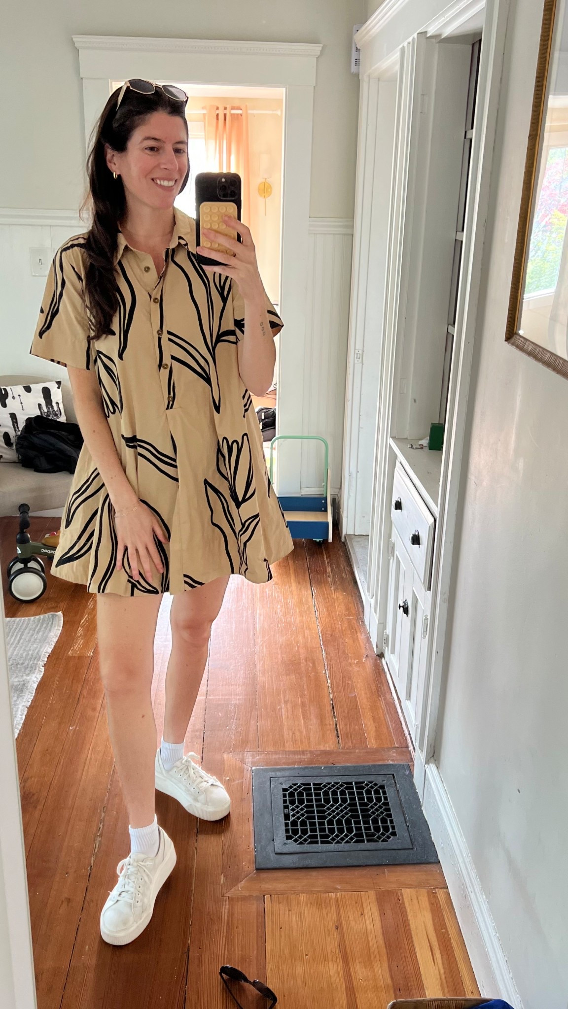 Size medium in the dress 

#LTKSeasonal