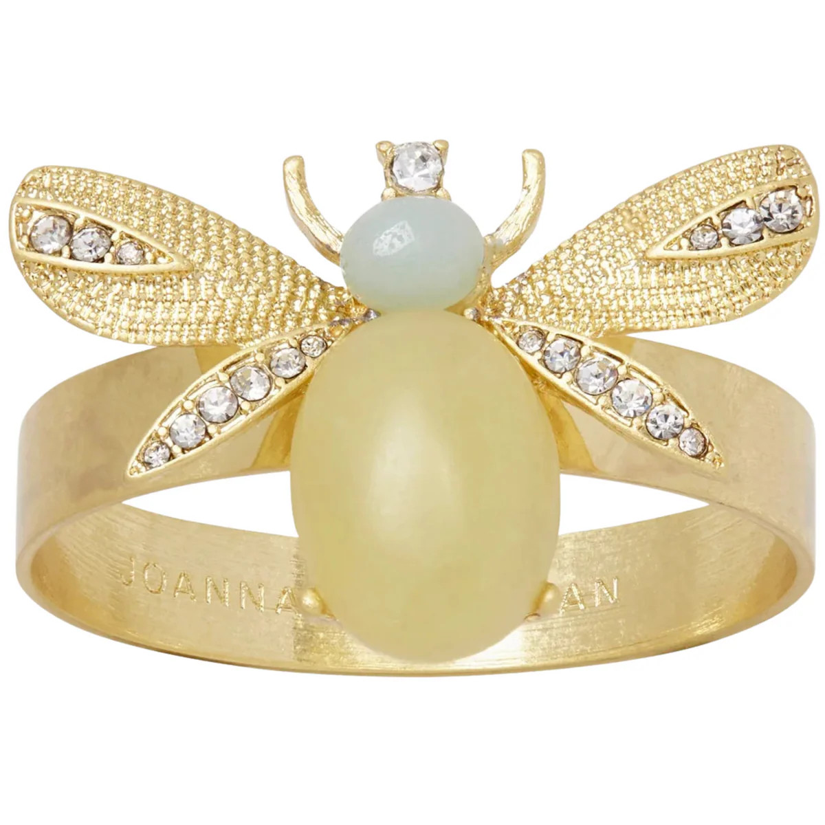 Lemon Jasper Etched Bug Skinny Napkin Rings - Set of 4 | The Well Appointed House, LLC