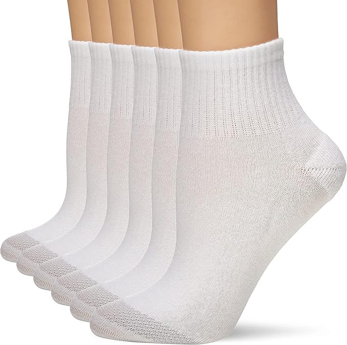 Hanes Womens Cool Comfort Toe Support Ankle Socks, 6-pair Pack | Amazon (US)
