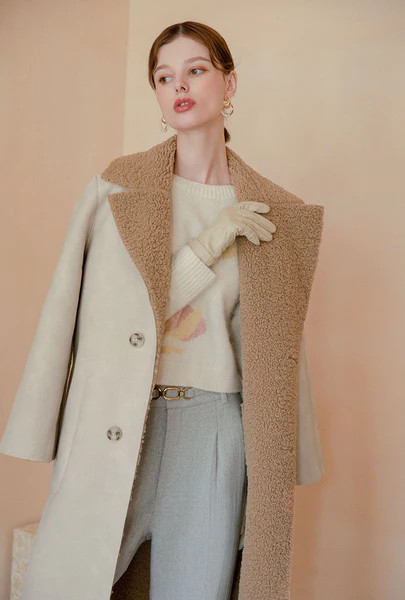 Sienna Reversible Coat - Camel & Ivory | Petite Studio NYC