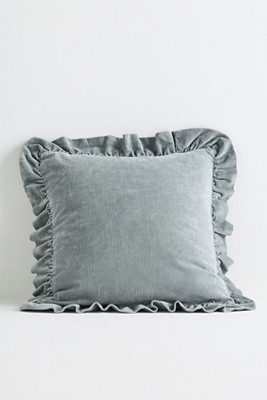 Ruffled Velvet Throw Pillow | Anthropologie (US)