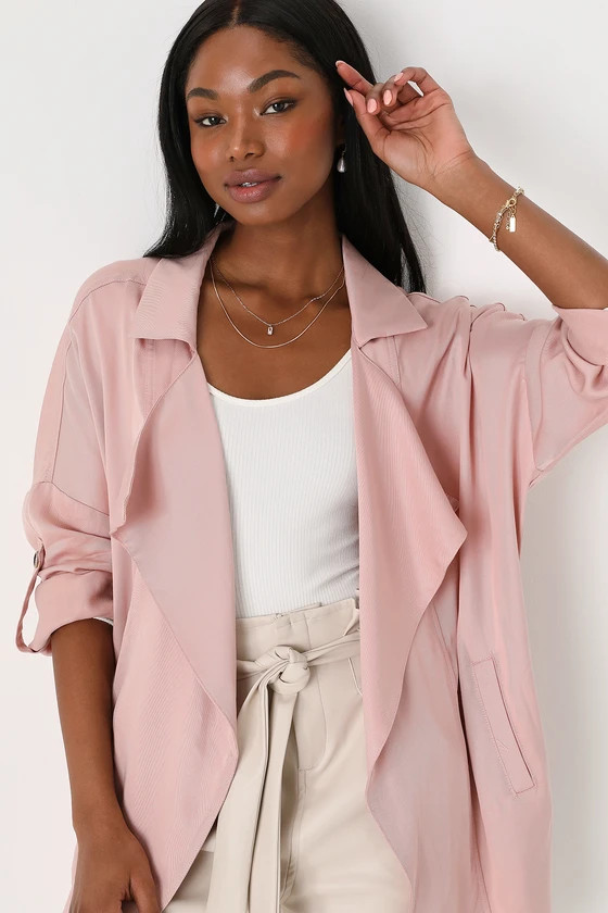 Lucky Break Blush Oversized Jacket | Lulus