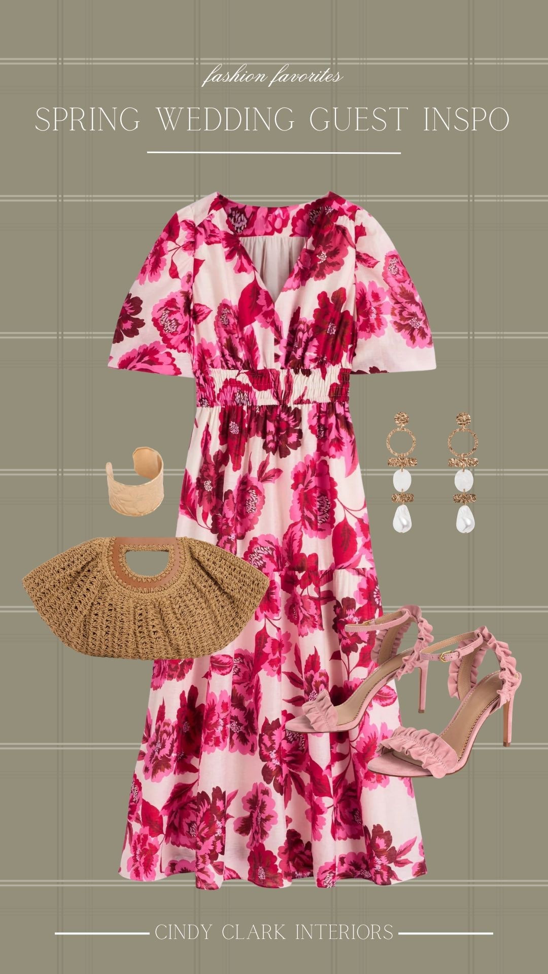 Obsessing over this pink floral moment! The perfect dress for any upcoming spring weddings or showers you might be attending! I love these accessories paired with it, too, for a elegant yet fun look! 

#LTKgrwm #LTKootd #LTKWedding