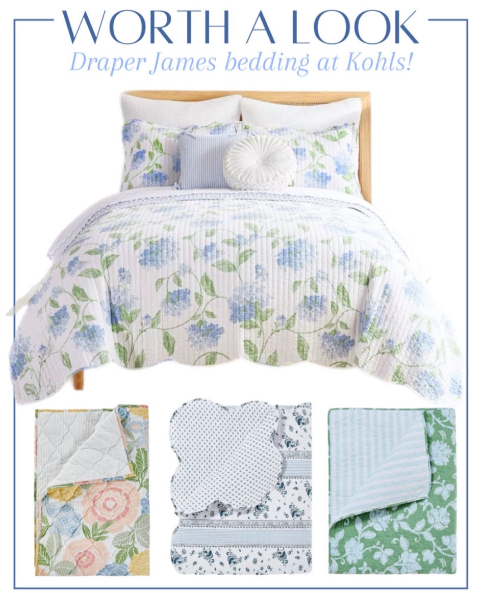 Draper James x Kohls 

Great, affordable bedding options with quilts and shams, high end look with budget pricing. Usually on sale!

Bedding quilt sham floral bedroom Grandmillennial home decor classic home style 

Follow my shop @Grandmillenniallist on the @shop.LTK app to shop this post and get my exclusive app-only content!

#liketkit 
@shop.ltk
https://liketk.it/4HDcK

Follow my shop @Grandmillenniallist on the @shop.LTK app to shop this post and get my exclusive app-only content!

#liketkit #LTKSaleAlert #LTKFamily #LTKHome #LTKStyleTip #LTKHome
@shop.ltk
https://liketk.it/4IvBC

#LTKHome #LTKStyleTip