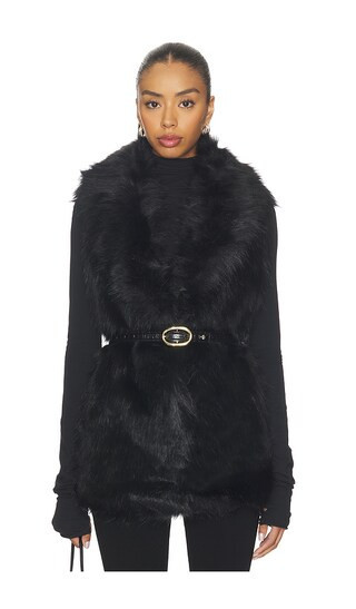 Unreal Fur Premium Rose Vest in Black. - size S | Revolve Clothing (Global)