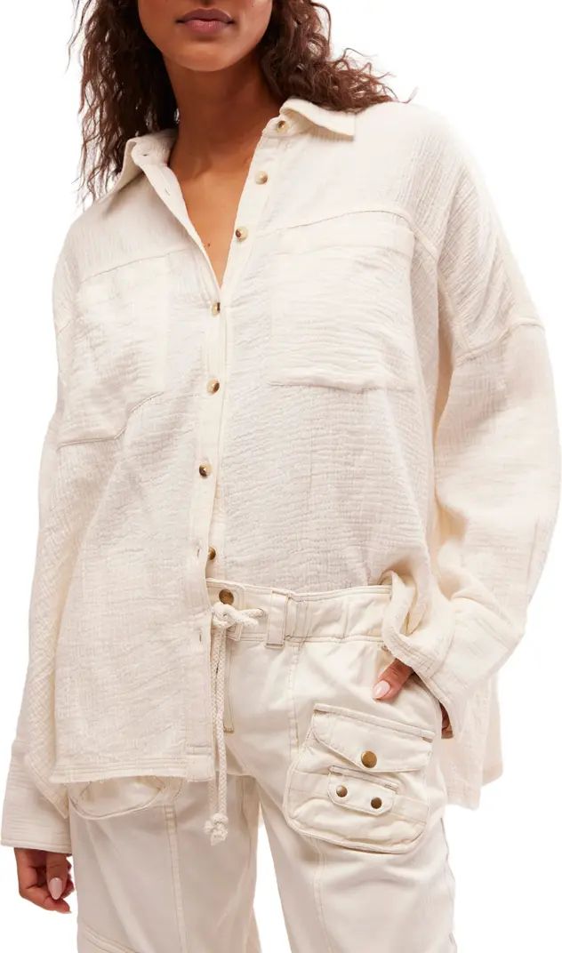 Cardiff Cotton Gauze Button-Up Shirt | Nordstrom