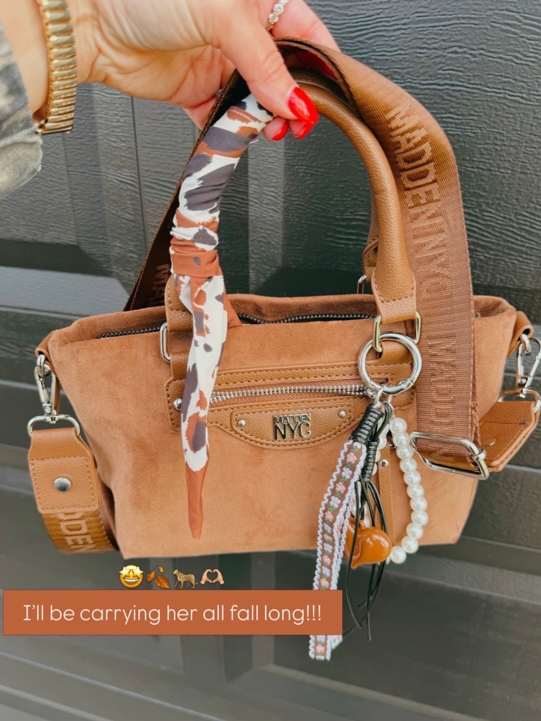 I’ll be carrying her ALL FALL LONG. 🤎🍂 The color, the texture, the little details… she’s the perfect everyday fall bag.

#WalmartFinds #WalmartFashion #FallAccessories #FallFashion #AffordableFashion

Walmart brown handbag, Walmart fall purse, affordable brown bag, suede handbag, everyday fall purse, Walmart accessories, fall handbags

#LTKootd