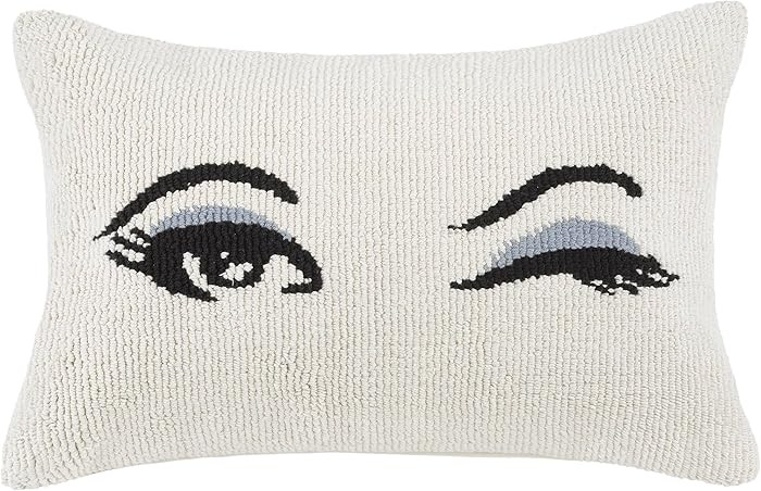 Kate Spade New York Wink Decorative Pillow, 14" x 20" Throw Pillow for Bed or Sofa, Textured Cott... | Amazon (US)
