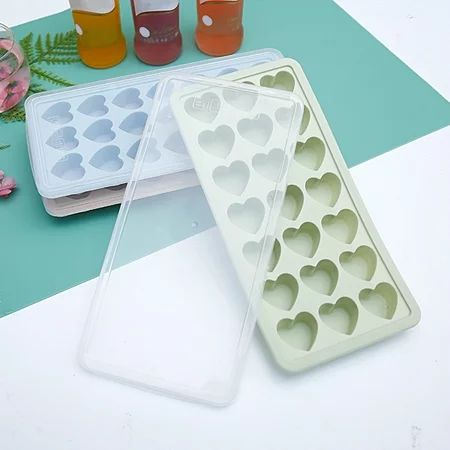 Caihezhi Ice Mold Portable Easy Clean Silicone Anti-slip Heart-shaped 21 Grids Ice Cube Mould for Ho | Walmart (US)