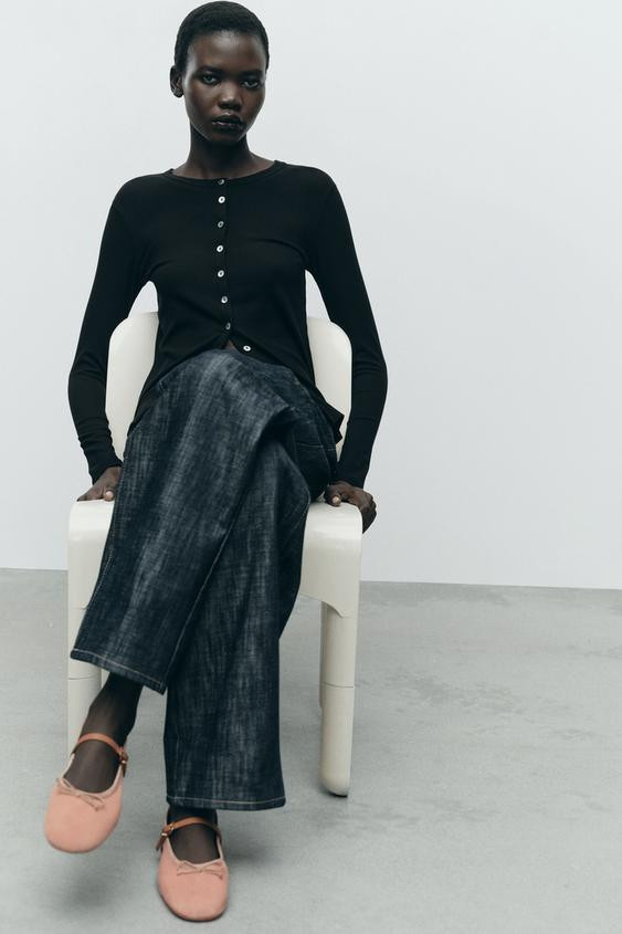 SUEDE MARY JANE FLATS | Zara US