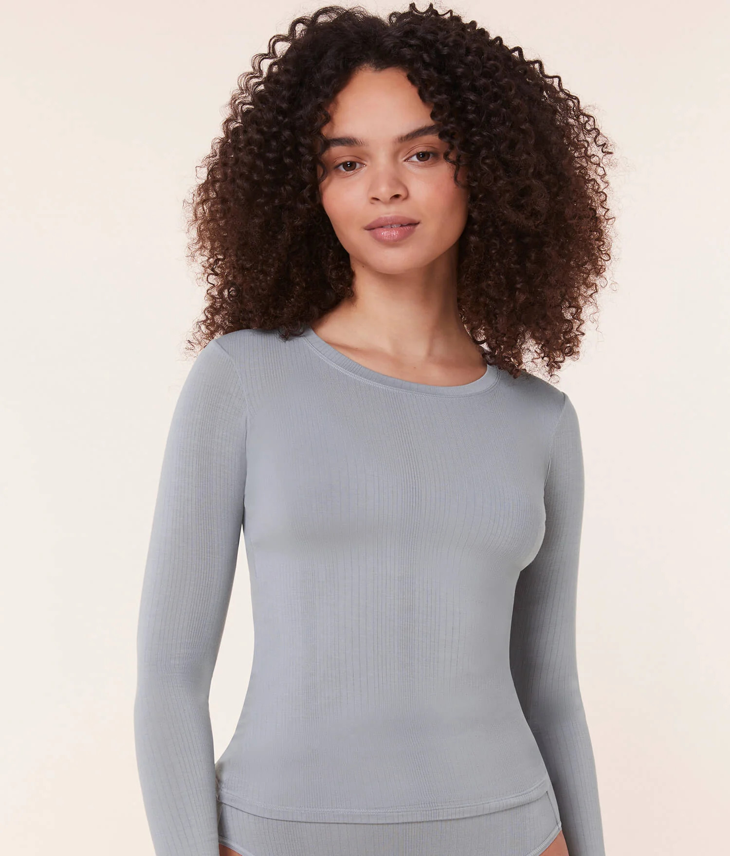 The Base Long Sleeve Top - Cloud - Stardust | Andie Swim