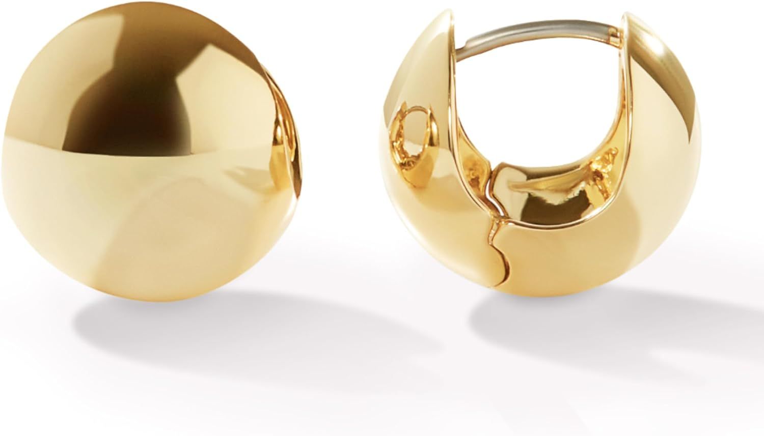 Ana Luisa Hoop Earrings - Mini Abby | 14K Gold Plated Chunky Sphere Hoop Earrings | Hypoallergeni... | Amazon (US)