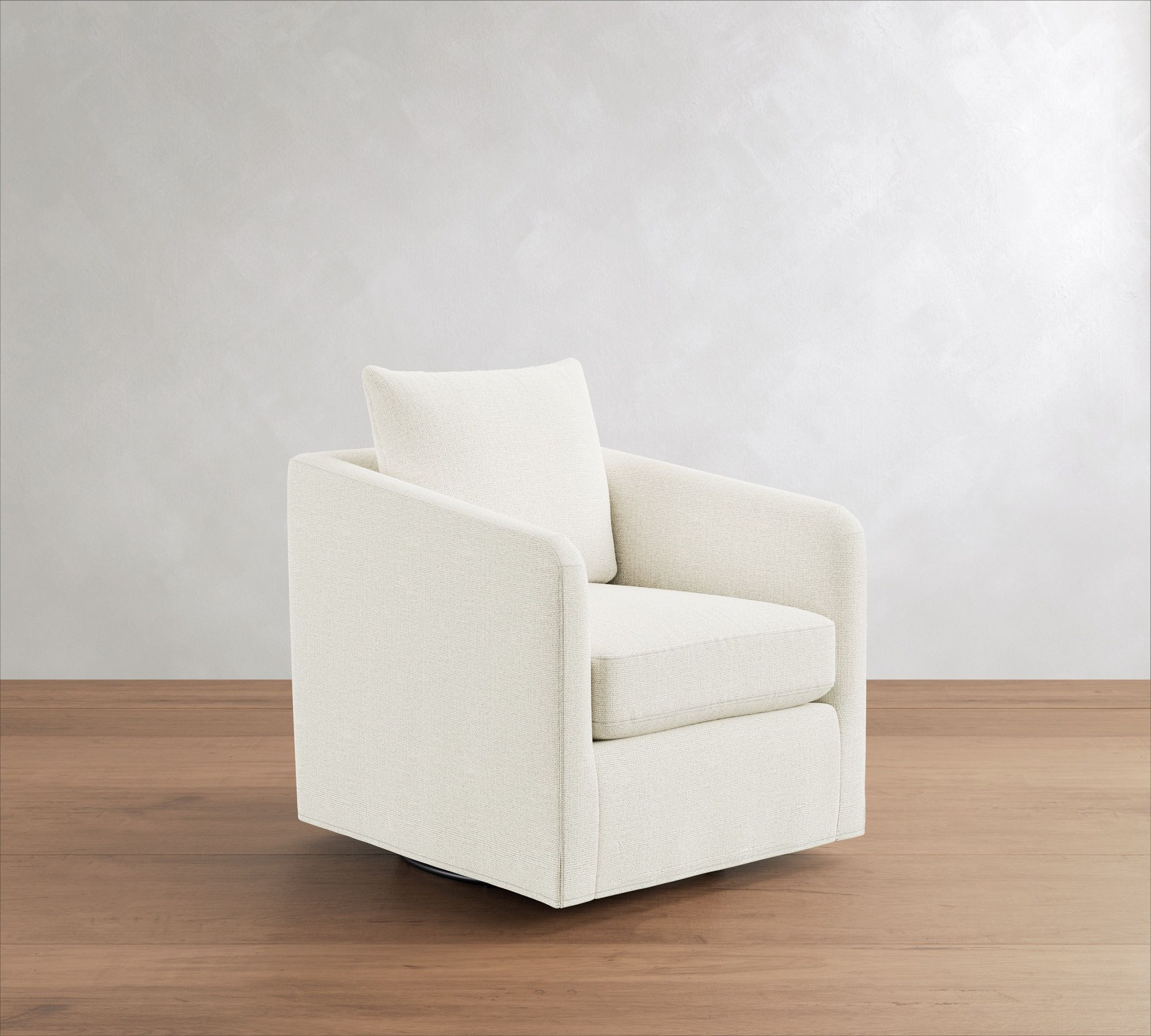 Charlotte Slipcovered Swivel Chair | Pottery Barn (US)