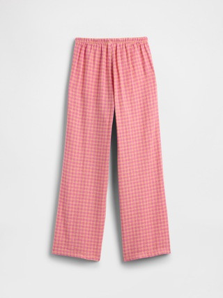 Kids Relaxed Pull-On Wide-Leg Linen-Blend Pants | Gap Factory