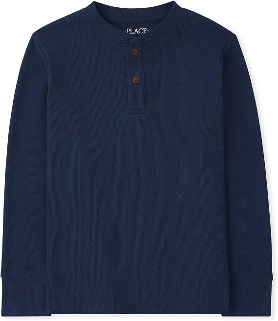 The Children's Place boys Long Sleeve Thermal Henley Shirt | Amazon (US)